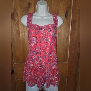 Maurices Red White And Blue Floral Tank Top